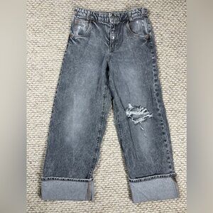 Zara Girls Distressed Jeans in Gray